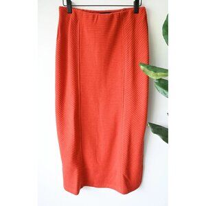 Band of the Free BOG Collective NWT Textured Maxi Skirt Sz Large Womens Orange